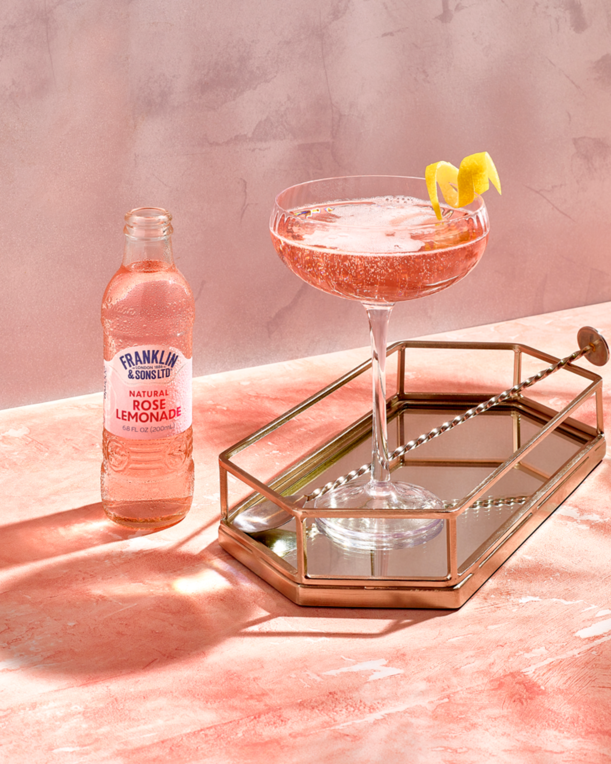 Franklin & Sons Tom Collins with Natural Rose Lemonade