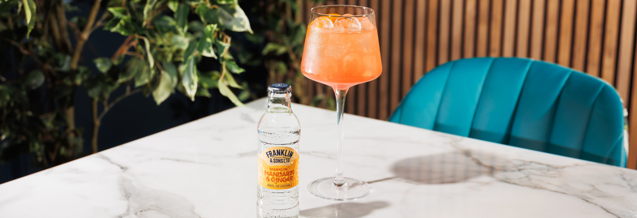Spritz cocktail with sparkling mandarin and ginger soda | Franklin & Sons