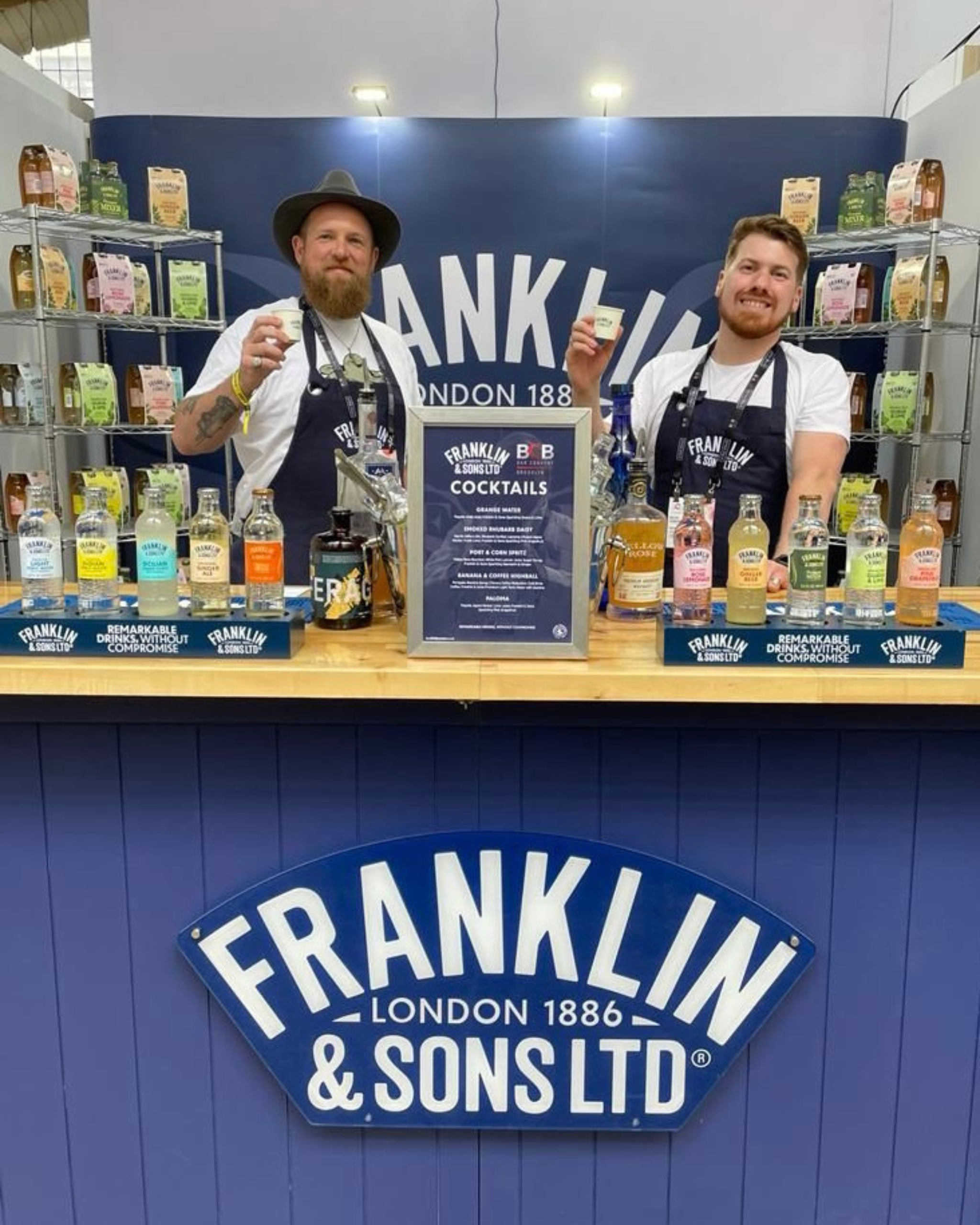Bar Convent Brooklyn 2023, the team at the stand | Franklin & Sons
