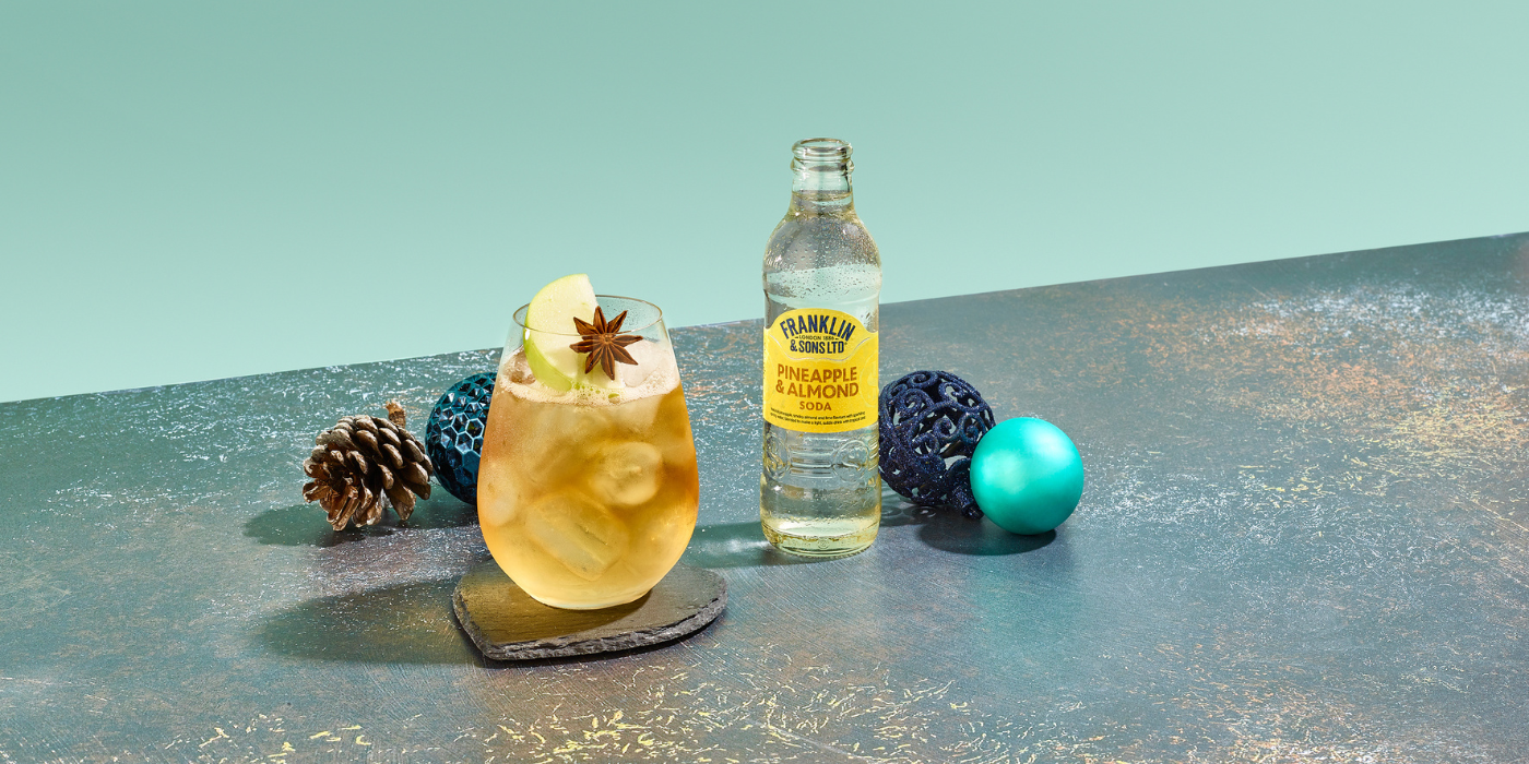 Spiced Apple Highball with Sparkling Pineapple & Almond | Franklin & Sons