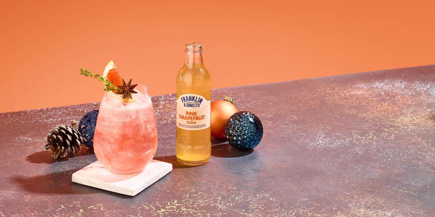 Sparkling Pink grapefruit cocktail | Franklin & Sons